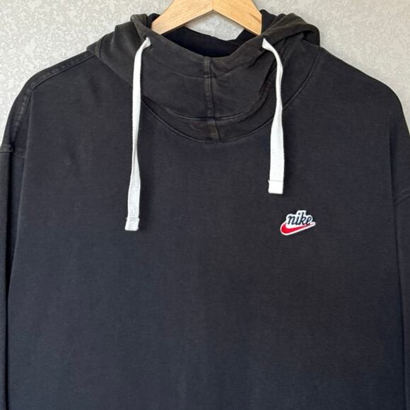 Nike Men's Sportswear Heritage Essentials Knit Pullover Hoodie Black XL - Picture 6 of 11